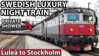 Sweden's STUNNING LUXURY sleeper train to the FAR NORTH (Shower on a train!)