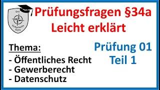 SKP 01Teil1 SACHKUNDE §34a GewO PRÜFUNGSFRAGEN einfach erklärt Vorbereitung auf die SACHKUNDEPRÜFUNG