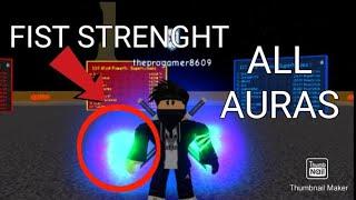 ALL FIST STRENGHT AURAS IN SUPER POWER TRAINING SIMULATOR | ROBLOX