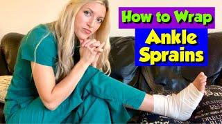 How to Wrap an Ankle Sprain with an Elastic Bandage | Nursing Skill Tutorial