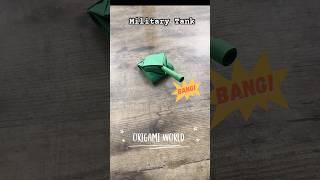 ORIGAMI MILITARY TANK PAPER CRAFT TUTORIAL | DIY ORIGAMI TANK M1 ABRAMS STEP BY STEP PAPER WEAPON