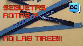 RECICLADO DE SEGUETAS Y HOJAS DE SIERRA. NO TIRES TUS SEGUETAS ROTAS SIN VER ESTO!! #juntamugre