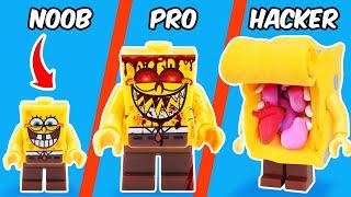 Cursed LEGO Minifigure: Noob - Pro - Hacker Levels of Cursed Spongebob | FUNZ Bricks