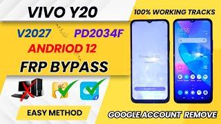 Vivo Y20 (v2027) frp bypass Android 12 || Vivo Y20 / Y20i  google account remove without PC