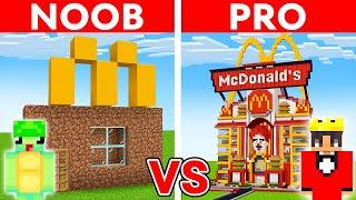 NOOB vs PRO: MODERN MCDONALDS HOUSE BUILD CHALLENGE in Minecraft