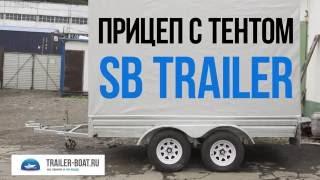 Обзор прицепа фургона с каркасом и тентом SB TRAILER 2 оси 3.2х1.8х2.6м