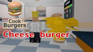 [ROBLOX Cook Burgers]The customer was satisfied with the huge cheese burger.