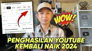 Penghasilan Youtube kembali Naik 2024