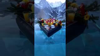 Floating breakfast in the Alps #luxury #fy #travel