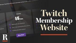 How to Create a Paid Membership Site with Your Twitch Vods