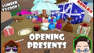 Roblox - Lumber Tycoon 2 - Opening Christmas Presents 2018! :D