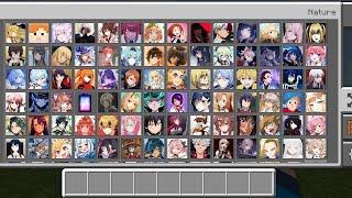 100 Anime Waifus v5 ADDON in Minecraft PE