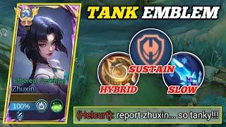 WHEN GLOBAL ZHUXIN ABUSE THIS EMBLEM! (100% IMMORTAL) - ZHUXIN BEST BUILD 2024 -MLBB