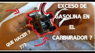 EXCESO DE GASOLINA EN EL CARBURADOR???, que HACER?? COMO SOLUCIONARLO?? (MOTOGUADAÑA)