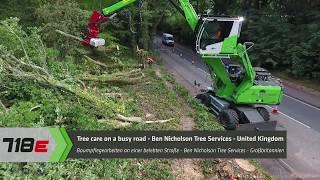 SENNEBOGEN 718 E-Series - Tree care on a busy road, Ben Nicholson Tree Services Ltd., UK