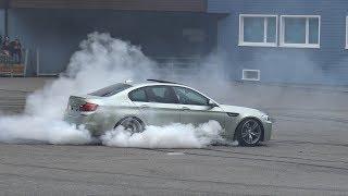 BURNOUTS & DRIFTS - 2x BMW M5 E39, 2x M5 F10, M5 E60, M3 E90 in Action!