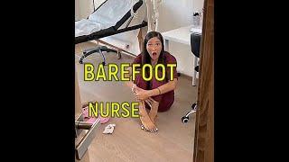 BAREFOOT NURSE IN THE HOSPITAL ! #barefoot #barefootlife #barefootwalking #nurses #doctors