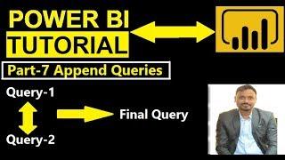 Append Queries in power bi | append query in Query Editor |power bi tutorial part 7