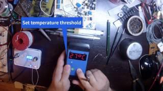 Arduino Thermostat - 7 segment display - Max7219 - DS18B20