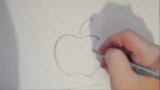 Как рисовать логотип apple \ How to draw apple logo