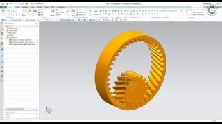 Siemens PLM NX GC Toolkit - Profile Shifted Internal Helical Gear Modeling