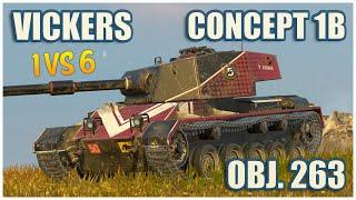 Vickers Light, Concept 1B & Object 263 • WoT Blitz Gameplay