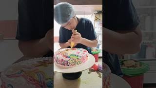 Unicorn theme cake full cream make  #ratan #cake maker mouth watering