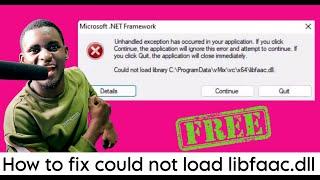 How to: Fix vMix error - Unhandled exception has occurred - could not load library libfaac.dll