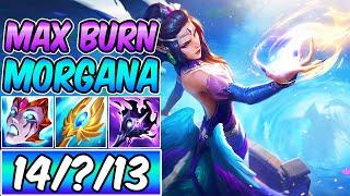 S+ MAX BURN MORGANA MID WITH DARK HARVEST | New Build & Runes | League of Legends