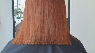 Удлинённый модный боб. Стрижка в технике одна длина. One length haircut