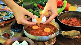 Менемен. Турецкий омлет с помидорами. Menemen рецепт. Турецкая кухня