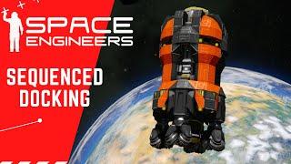 Sequenced docking of auto mining drones and update|| Space Engineers