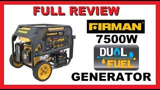 REVIEW - FIRMAN 7500 WATT DUAL FUEL PORTABLE GENERATOR - GAS PROPANE LPG Lowe's H07552 7500W 120/240