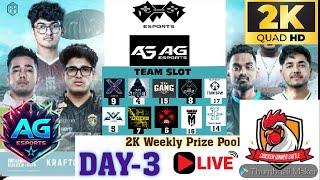 AG Esports Persent Squad Scrims "DAY-3"Daily All Matches 2K prize Pool Weekly Consert "watch live