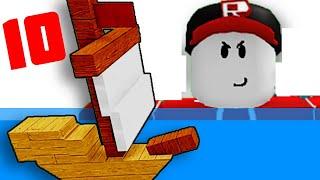 Постройки из 10 100 1000 Блоков в Build a Boat Roblox