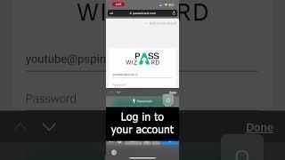 How to Add a Password with Pass Wizard #shorts