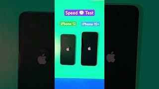 iPhone 12 vs iPhone 15+ Speed Test #shorts #viral #new #iphone