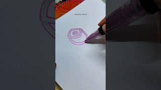 Draw With Magic Pens | Double Color Outline Pen Art | Beginners Rose Drawing | #short | #shortsvideo