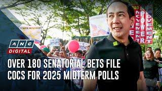 Over 180 senatorial bets file COCs for 2025 midterm polls | ANC