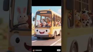  Wheels on the Bus animated nursery rhyme  for kids