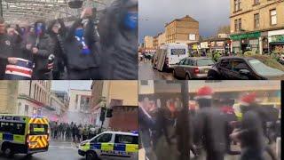 Rangers Ultras Getting Chased Off Celtic Ultras - A Short Story