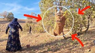 The girl fell from a tall tree and broke the girl's head.