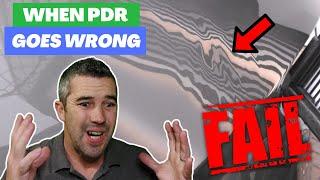 When Paintless Dent Removal Goes Wrong! PDR Fail