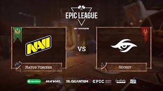 Natus Vincere vs Secret, EPIC League Season 2, bo3, game 2 [Jam & Inmate]