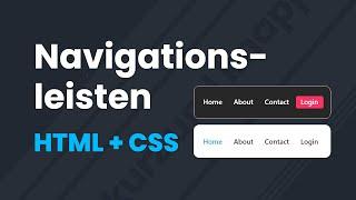 Navigationsleisten für Webseiten | HTML + CSS Tutorial Deutsch