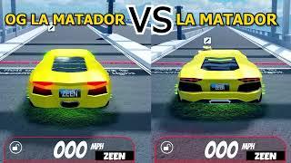 OG LA MATADOR VS LA MATADOR Roblox Jailbreak Speed Test