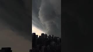 A majestic cloud covering Montreal, Canada