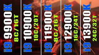 i9 9900K vs i9 10900K vs i9 11900K vs i9 12900K vs i9 13900K || DDR4 RAM || PC GAMES TEST ||