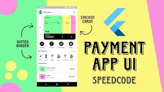 Flutter UI Practicing | Stacked Cards, Dotted border | Payment App UI