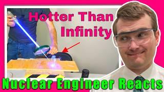 How Focusing a 5W Laser Generates Negative Temperature! - Nuclear Engineer Reacts to Action Lab